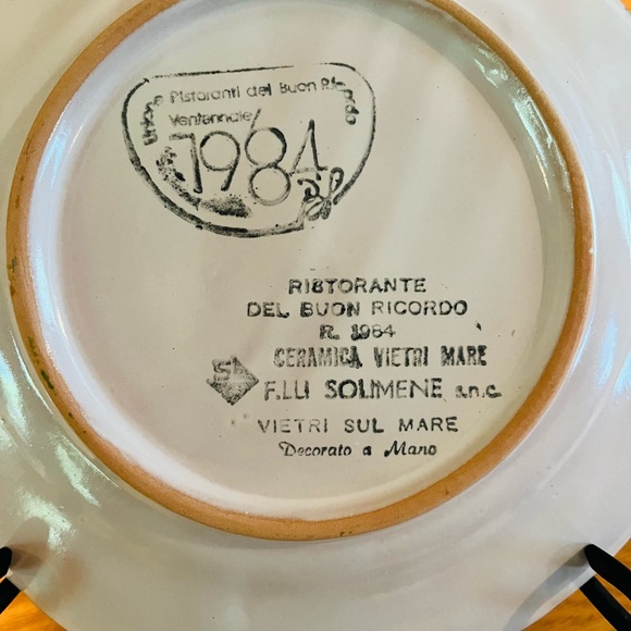 Del Buon Ricordo Italian ceramic plate - Picture 9 of 11